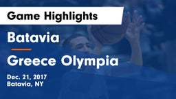 Batavia vs Greece Olympia  Game Highlights - Dec. 21, 2017