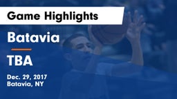 Batavia vs TBA Game Highlights - Dec. 29, 2017