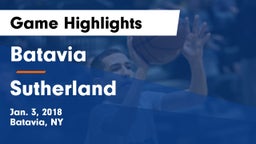 Batavia vs Sutherland  Game Highlights - Jan. 3, 2018