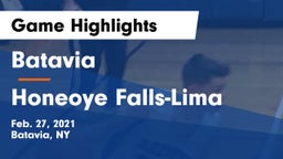 Batavia vs Honeoye Falls-Lima  Game Highlights - Feb. 27, 2021