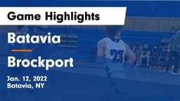 Batavia vs Brockport  Game Highlights - Jan. 12, 2022