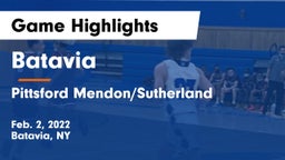 Batavia vs Pittsford Mendon/Sutherland Game Highlights - Feb. 2, 2022