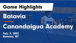 Batavia vs Canandaigua Academy  Game Highlights - Feb. 9, 2022