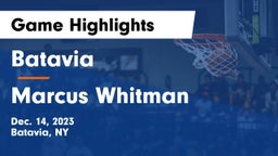 Batavia vs Marcus Whitman Game Highlights - Dec. 14, 2023