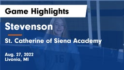 Stevenson  vs St. Catherine of Siena Academy  Game Highlights - Aug. 27, 2022