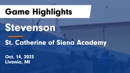 Stevenson  vs St. Catherine of Siena Academy  Game Highlights - Oct. 14, 2023