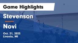 Stevenson  vs Novi  Game Highlights - Oct. 21, 2023