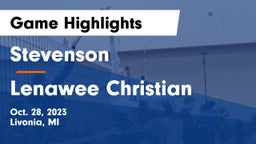 Stevenson  vs Lenawee Christian  Game Highlights - Oct. 28, 2023