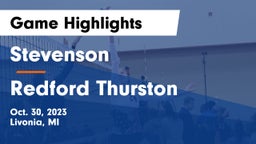 Stevenson  vs Redford Thurston Game Highlights - Oct. 30, 2023