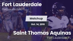 Matchup: Fort Lauderdale vs. Saint Thomas Aquinas  2016