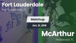 Matchup: Fort Lauderdale vs. McArthur  2016