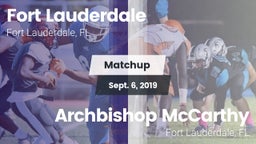 Matchup: Fort Lauderdale vs. Archbishop McCarthy  2019