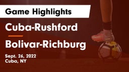 Cuba-Rushford  vs Bolivar-Richburg  Game Highlights - Sept. 26, 2022