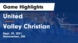 United  vs Valley Christian Game Highlights - Sept. 29, 2021