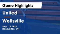 United  vs Wellsville  Game Highlights - Sept. 13, 2022