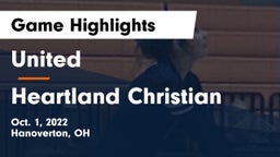 United  vs Heartland Christian Game Highlights - Oct. 1, 2022