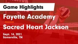 Fayette Academy  vs Sacred Heart Jackson Game Highlights - Sept. 14, 2021