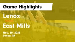 Lenox  vs East Mills  Game Highlights - Nov. 30, 2023