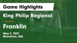 King Philip Regional  vs Franklin  Game Highlights - May 9, 2022