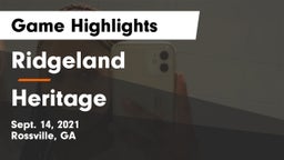 Ridgeland  vs Heritage  Game Highlights - Sept. 14, 2021