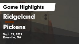 Ridgeland  vs Pickens  Game Highlights - Sept. 21, 2021