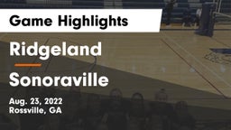 Ridgeland  vs Sonoraville  Game Highlights - Aug. 23, 2022