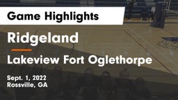 Ridgeland  vs Lakeview Fort Oglethorpe  Game Highlights - Sept. 1, 2022