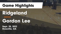 Ridgeland  vs Gordon Lee  Game Highlights - Sept. 20, 2022