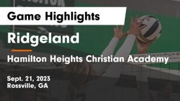 Ridgeland  vs Hamilton Heights Christian Academy  Game Highlights - Sept. 21, 2023