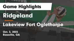 Ridgeland  vs Lakeview Fort Oglethorpe  Game Highlights - Oct. 3, 2023