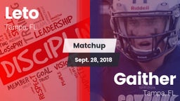 Matchup: Leto  vs. Gaither  2018