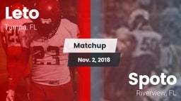 Matchup: Leto  vs. Spoto  2018