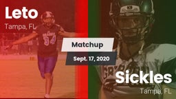 Matchup: Leto  vs. Sickles  2020