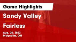 Sandy Valley  vs Fairless  Game Highlights - Aug. 20, 2022