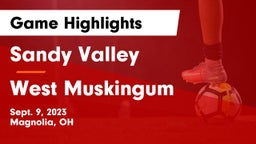 Sandy Valley  vs West Muskingum  Game Highlights - Sept. 9, 2023
