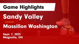 Sandy Valley  vs Massillon Washington  Game Highlights - Sept. 7, 2023
