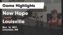 New Hope  vs Louisville  Game Highlights - Nov. 16, 2021