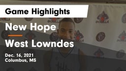 New Hope  vs West Lowndes Game Highlights - Dec. 16, 2021