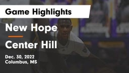 New Hope  vs Center Hill  Game Highlights - Dec. 30, 2022