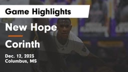 New Hope  vs Corinth  Game Highlights - Dec. 12, 2023