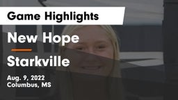 New Hope  vs Starkville  Game Highlights - Aug. 9, 2022