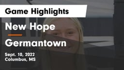 New Hope  vs Germantown  Game Highlights - Sept. 10, 2022