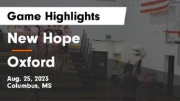 New Hope  vs Oxford  Game Highlights - Aug. 25, 2023