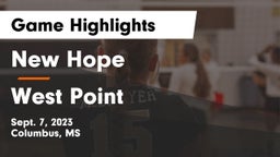 New Hope  vs West Point  Game Highlights - Sept. 7, 2023