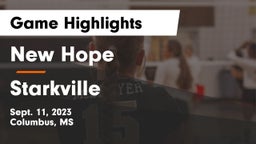 New Hope  vs Starkville  Game Highlights - Sept. 11, 2023