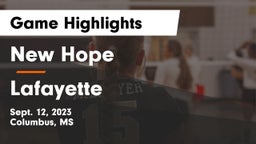 New Hope  vs Lafayette  Game Highlights - Sept. 12, 2023