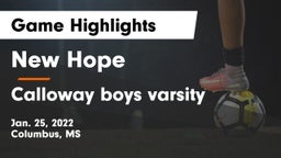New Hope  vs Calloway  boys varsity Game Highlights - Jan. 25, 2022