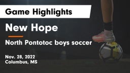 New Hope  vs North Pontotoc boys soccer Game Highlights - Nov. 28, 2022
