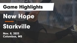New Hope  vs Starkville  Game Highlights - Nov. 8, 2023