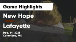 New Hope  vs Lafayette  Game Highlights - Dec. 14, 2023